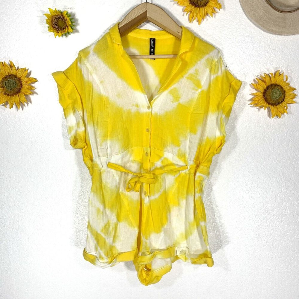 Urban Outfitters Out From Under Tie Dye Cotton Romper Size Medium Women’s